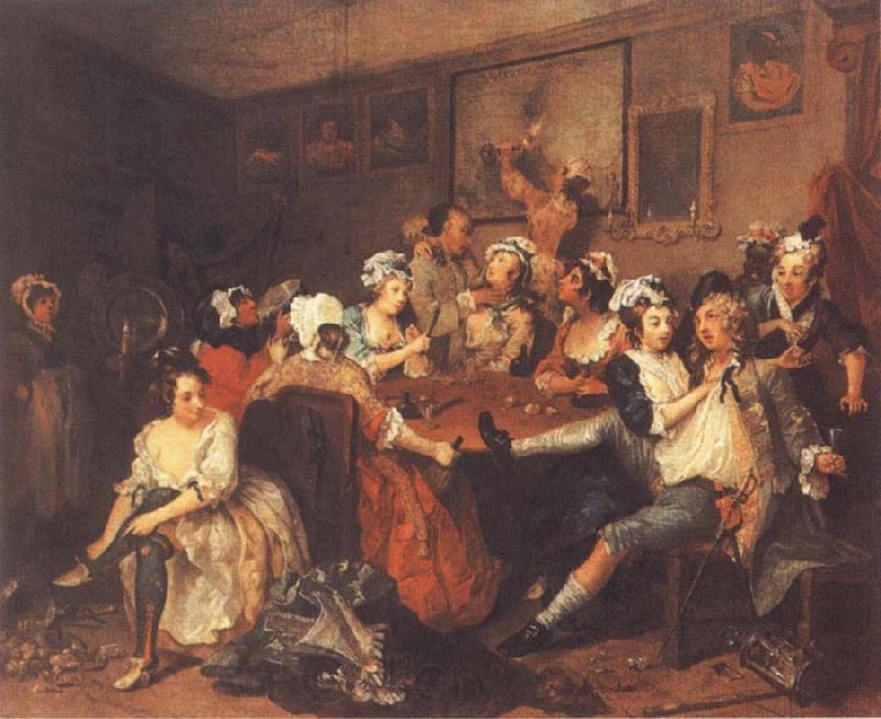 William Hogarth A Rake-s Progress,Tavern Scene